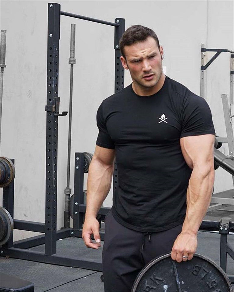 Round Neck Short-sleeve Tights Training Workout Clothes