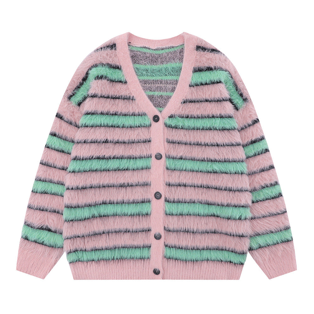 European And American Style Brushed Fleece Sweater Coat