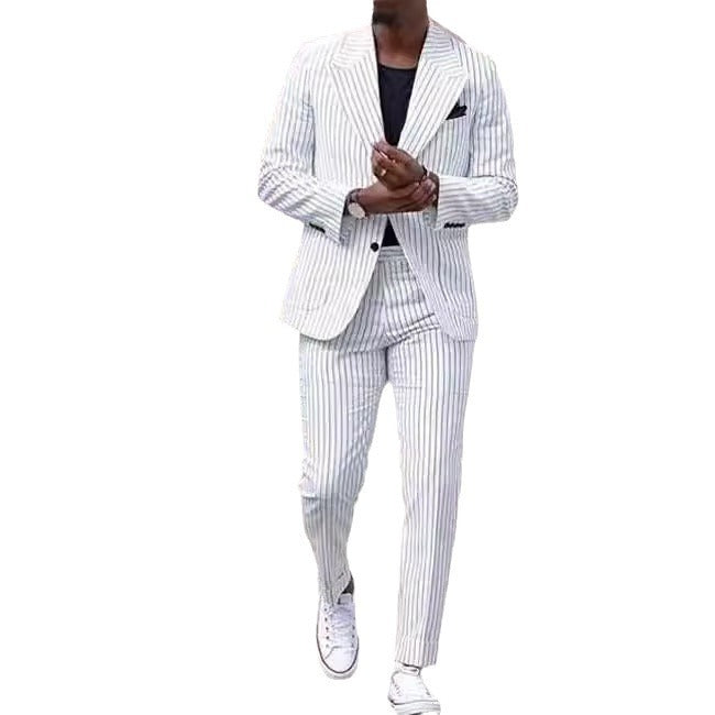 American Light Luxury Business Casual Striped Suit