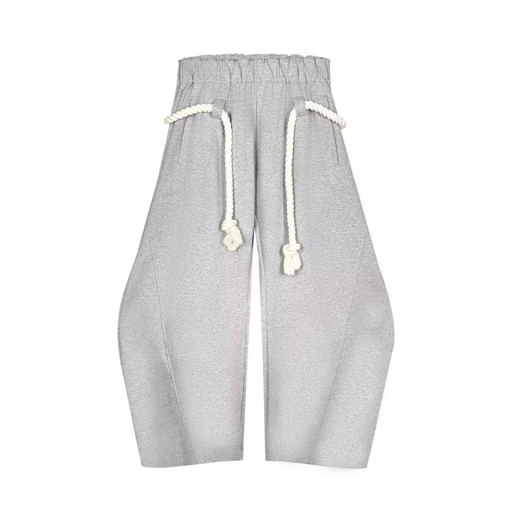 Retro Gray Sports Wide-leg Pants Loose Casual Pants