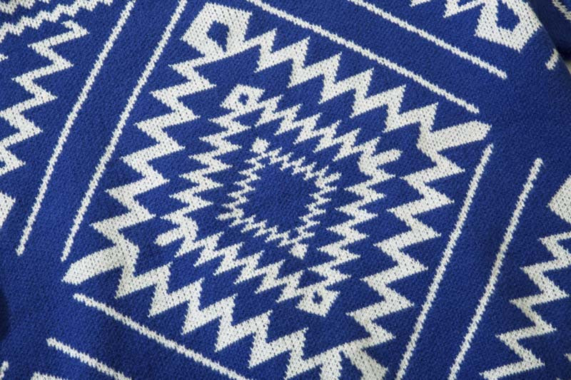 Street Tide Original Design Geometric Totem Sweater For Men