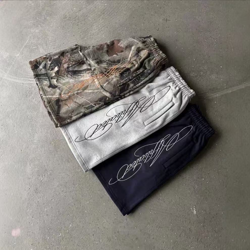 Men's Loose Casual American Letter Printed Shorts