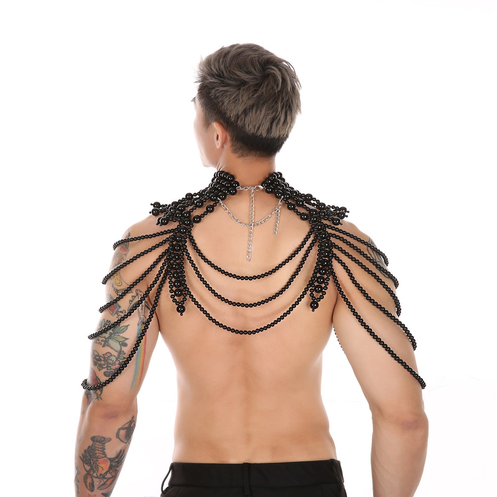 Men's Sexy Hand-knitted Multi-layer Pearl Palace Style Vest