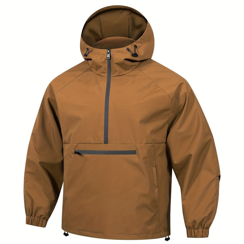 Men's Korean-style Loose Half-zip Hooded Sweater Jacket