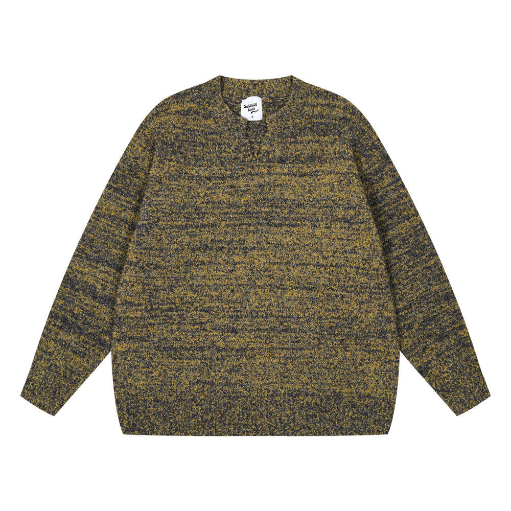 Fashion Jacquard Round Neck Sweater For Men