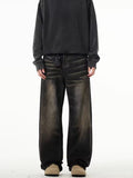 American High-street Wasteland Style Retro Straight-leg Jeans For Men