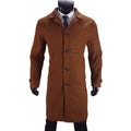 Woolen Men's Coat Plus Size Single Breasted Large Coat