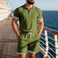 Male Color Blocking Sports And Leisure Teen T-shirt Suit