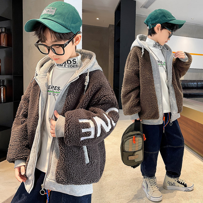 Children's Thickened Warm Tops For Older Children