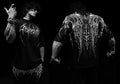 American Printed Sports Fitness Cotton Short Sleeve