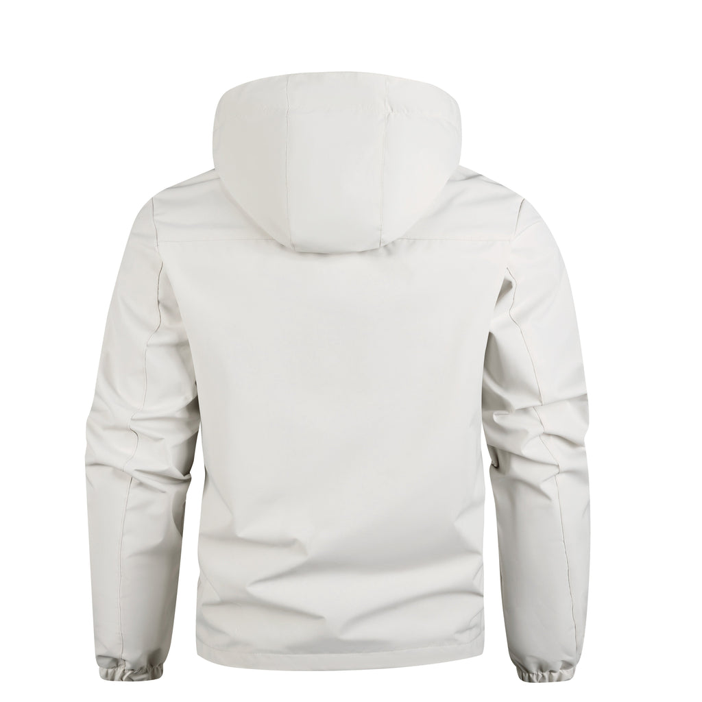 Lightweight Men's Jacket With Hood For Outdoor, Travel, Hiking, Windbreaker, Versatile, Stylish Design