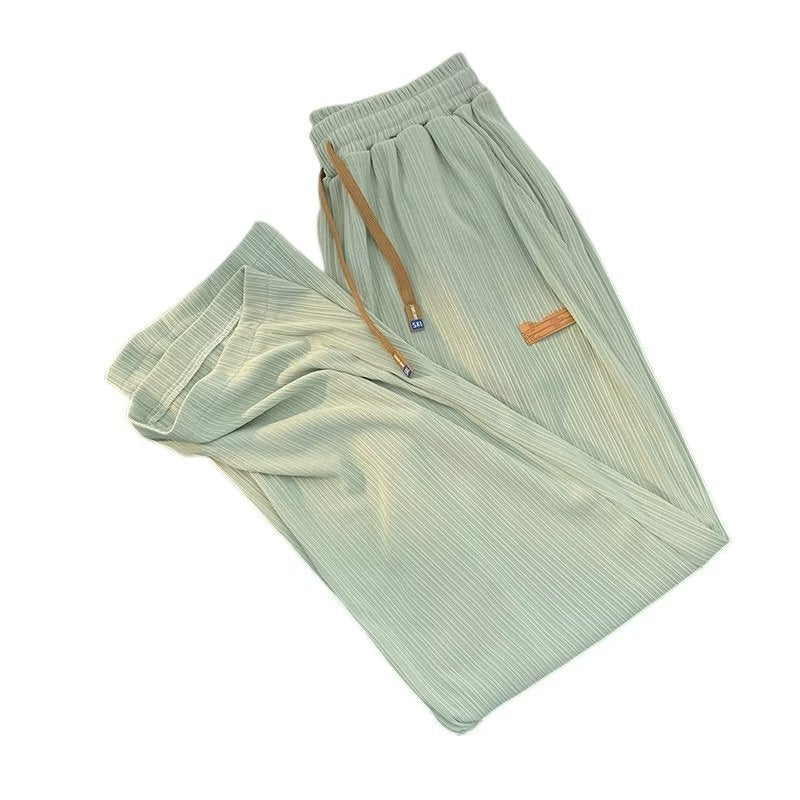 Summer Thin Ice Silk High-grade Wide-leg Pants Loose Casual