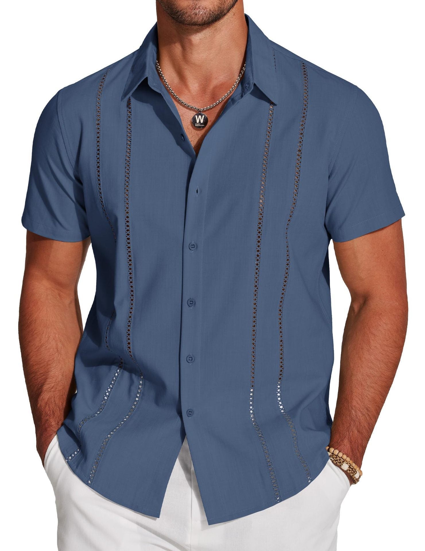 Men's Shirt Hawaiian Short Sleeve Shirt 3D Digital Print Holiday Printing