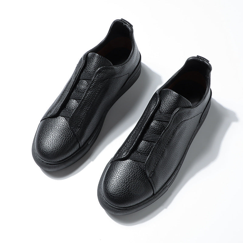 Men's Leather Shoes One Pedal Soft Bottom Gommino
