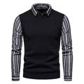 Autumn And Winter New Men's False Two Pieces Knitwear Coat Lapel Shirt Sweater Men