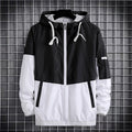 Men's sports plus size hooded jacket trench coat