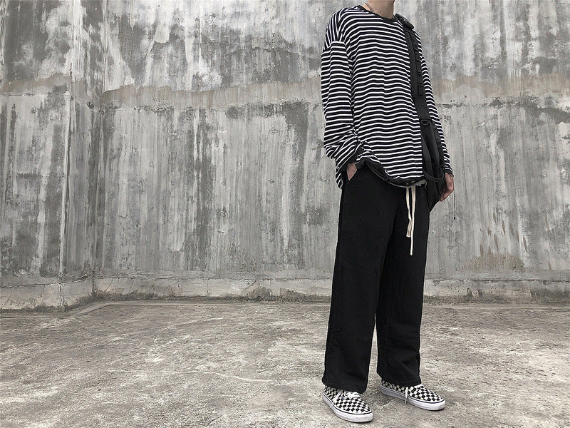 Loose Straight Trousers Retro Wide Leg Pants