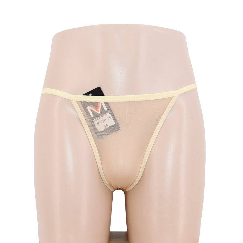 Edges High Fork Ultra-thin One-piece Transparent Men's Mesh Briefs