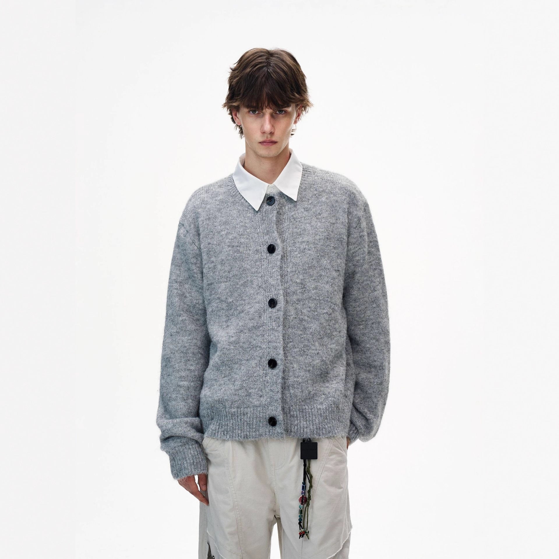 Street V-neck American-style Cardigan Sweater For Men