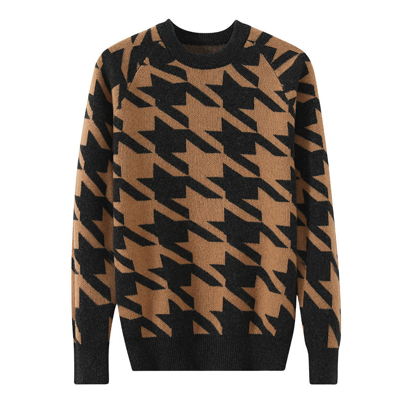 Autumn And Winter New Sweater Men's Round Neck Pullover Thickened