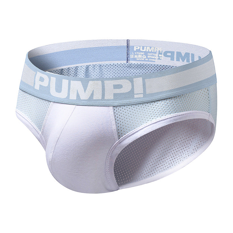 Dried Shrimp Supply Men's Mesh Underwear Low Waist Comfort Briefs Men's Sexy And Breathable Underpants