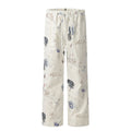 Graffiti Spray Paint Jeans Loose Wide-leg Straight Pants