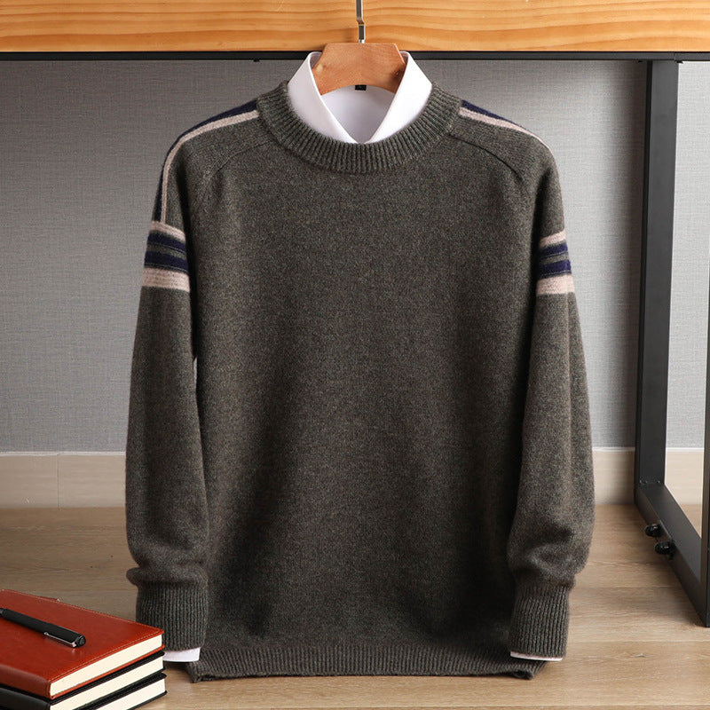 Raglan Sleeve Round Neck Colorblock Sweater