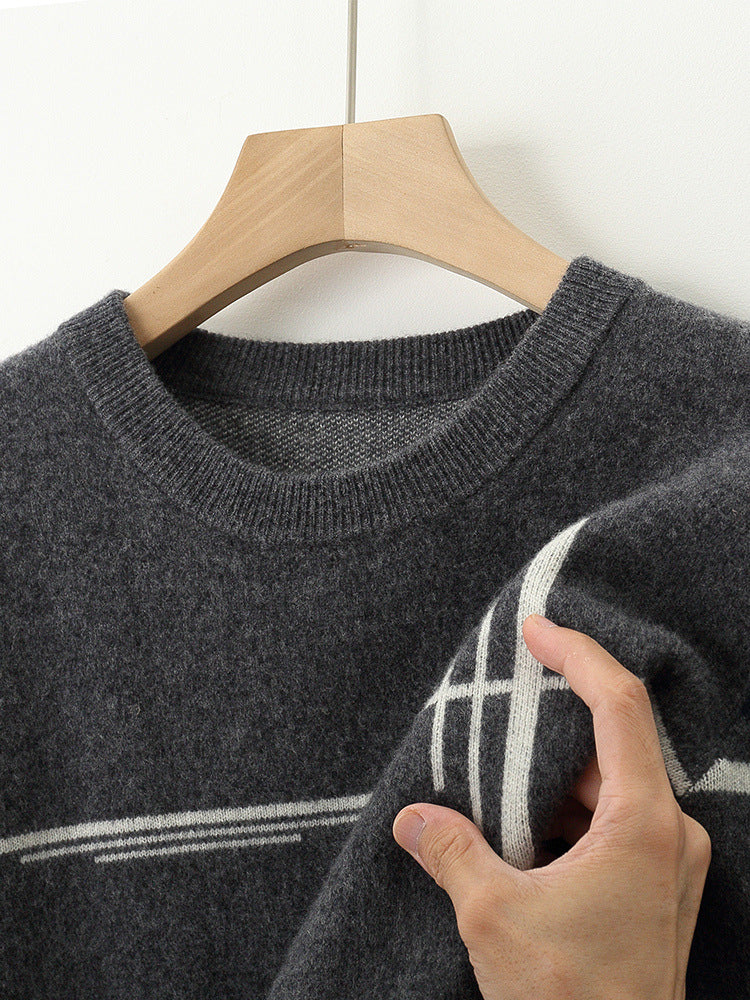 Fashion Men's Warm Leisure Woolen Sweater