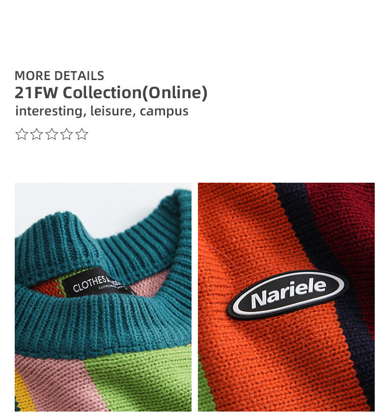 Loose Pullover Color Age-reducing Western Style Top Is Lazy