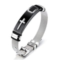 Gold Cross Titanium Bracelet