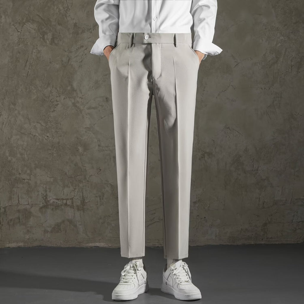 Draping Skinny Casual Slim Fit Straight All-matching Thick Small Suit Pants
