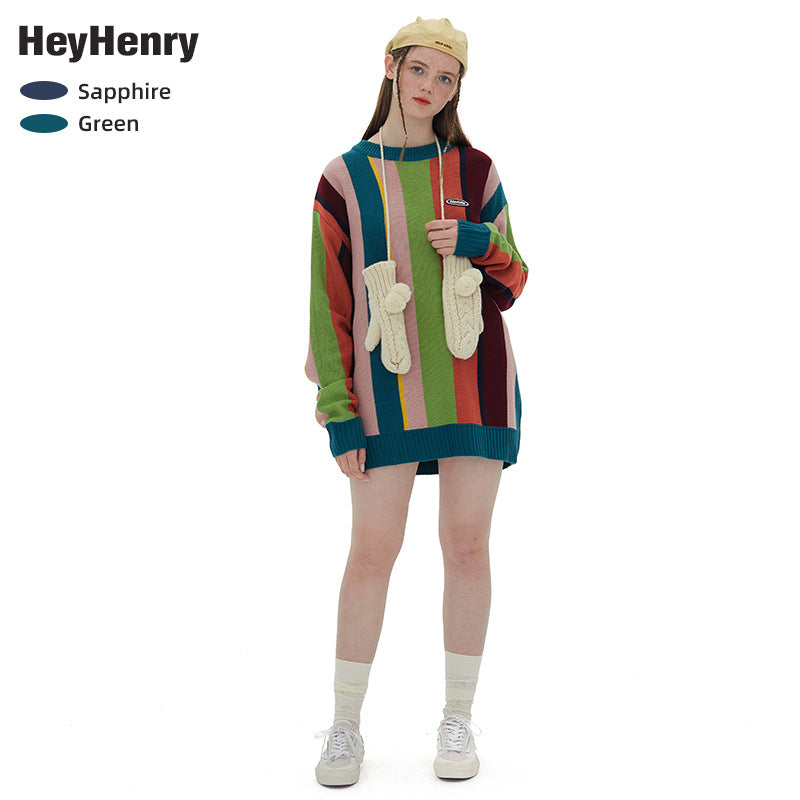 Loose Pullover Color Age-reducing Western Style Top Is Lazy