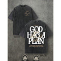 Vintage Washed Double-sided Printed T-shirt