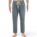 Loose-fit, Plus-size, Straight-leg Linen Pants, Korean-style Trendy Sporty-casual
