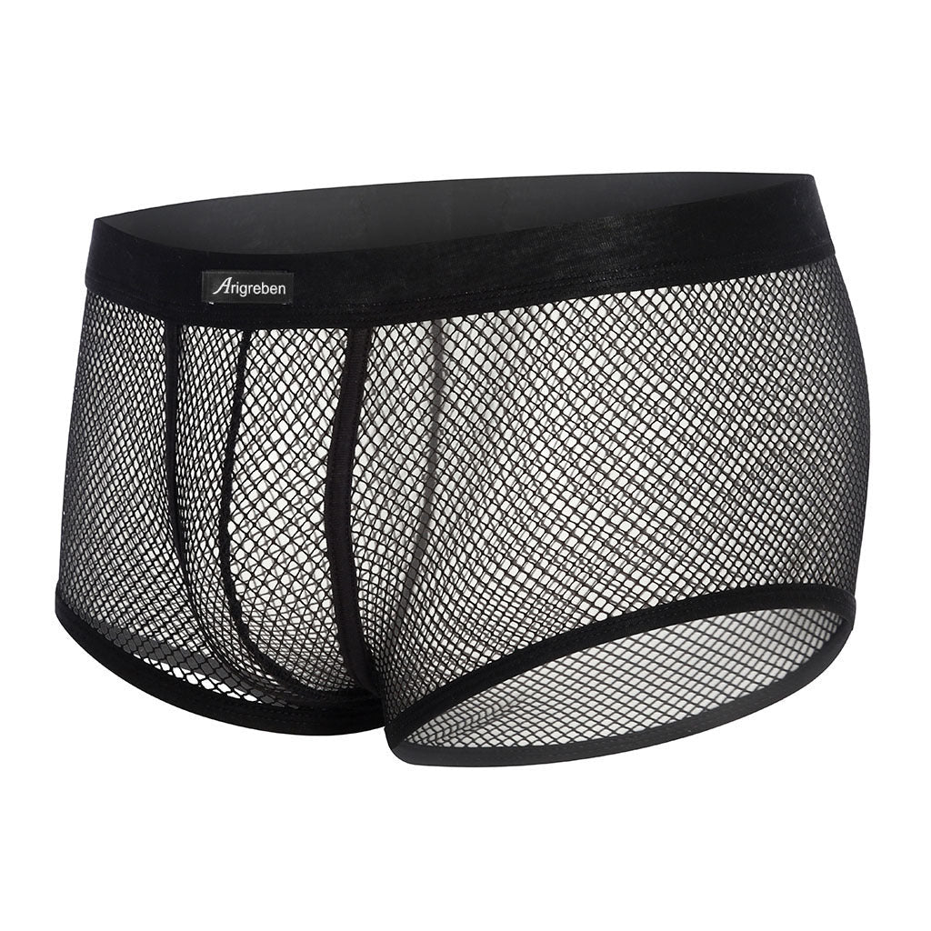 Men's Underwear Mesh Breathable Boxers Transparent
