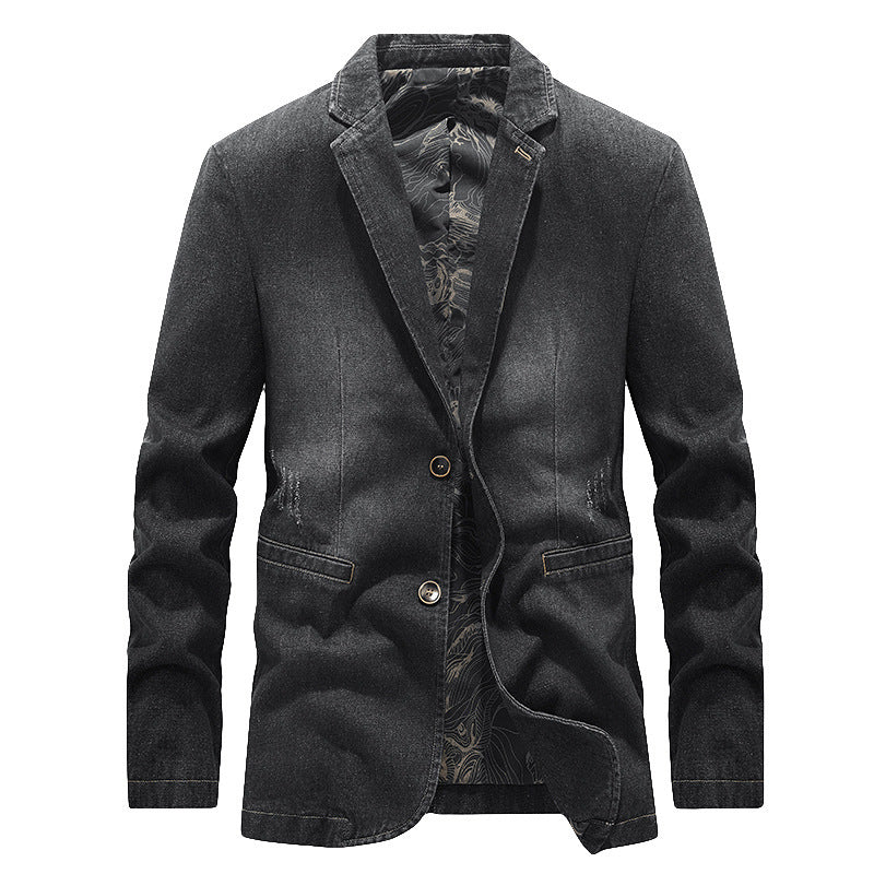 Spring And Autumn Denim Jacket Business Leisure