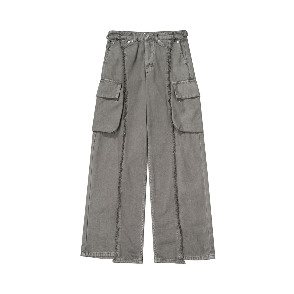 High Street American Stitching Cargo Jeans Loose