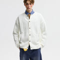 Twisted Solid Color Sweater Cardigan For Men And Women, American Style For Autumn And Winter