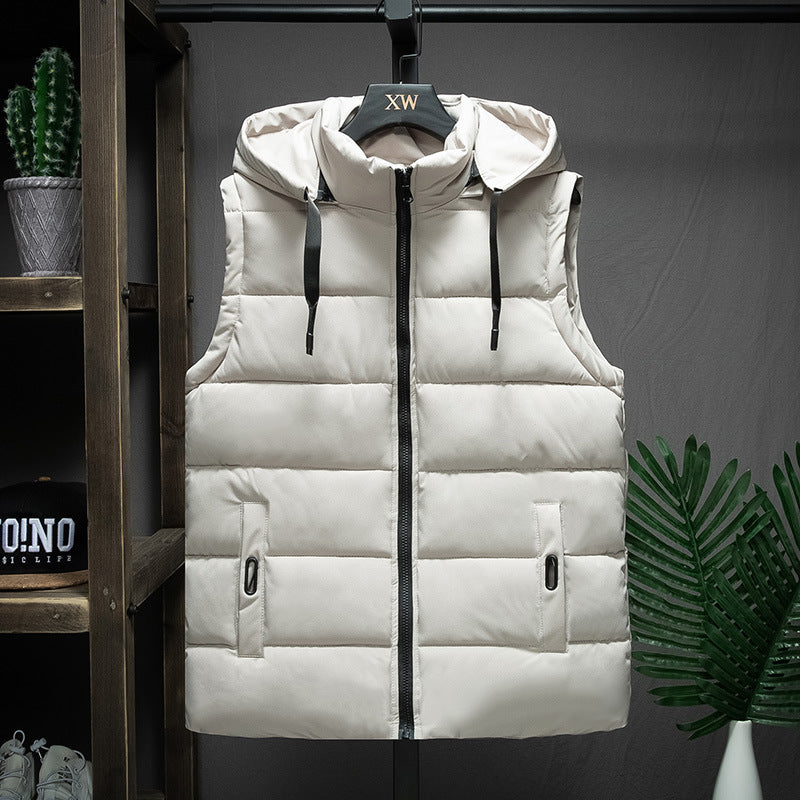 Men's Sleeveless Vest Korean Style Warm Thick