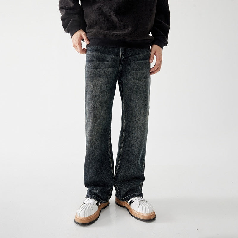 Skinny Long Pants Men's American Mid-waist