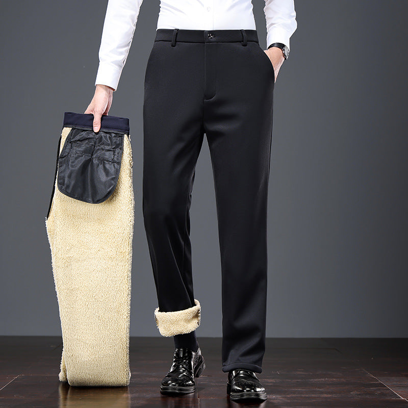 Middle-aged And Elderly Thermal Dad's Outfit Cross-border Grandpa Casual Pants