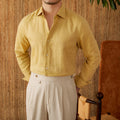 Linen Italian Long Sleeve Casual Shirt for men