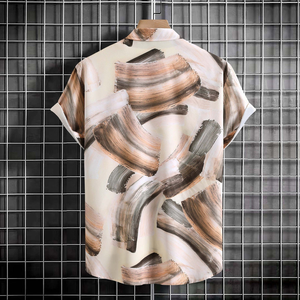 Plus Size Men's Casual Printing Short Sleeve shirt