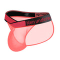 Men's Transparent Ice Silk Breathable Large V Gradient High Fork Underwear