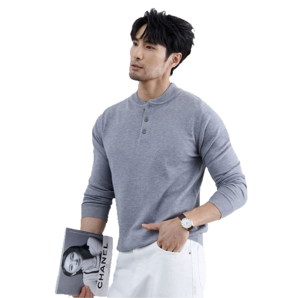 Autumn And Winter New Long-sleeved Knitted Sweater For Men Slim Fit