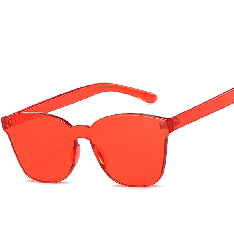 Fashion Candy Color Thick Metal Sunglasses
