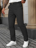 Men's Solid Color Business Trousers Casual Versatile Trousers