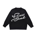 Autumn And Winter Embroidered Letter Crew Neck Sweater Fashion Brand Men's Clothing