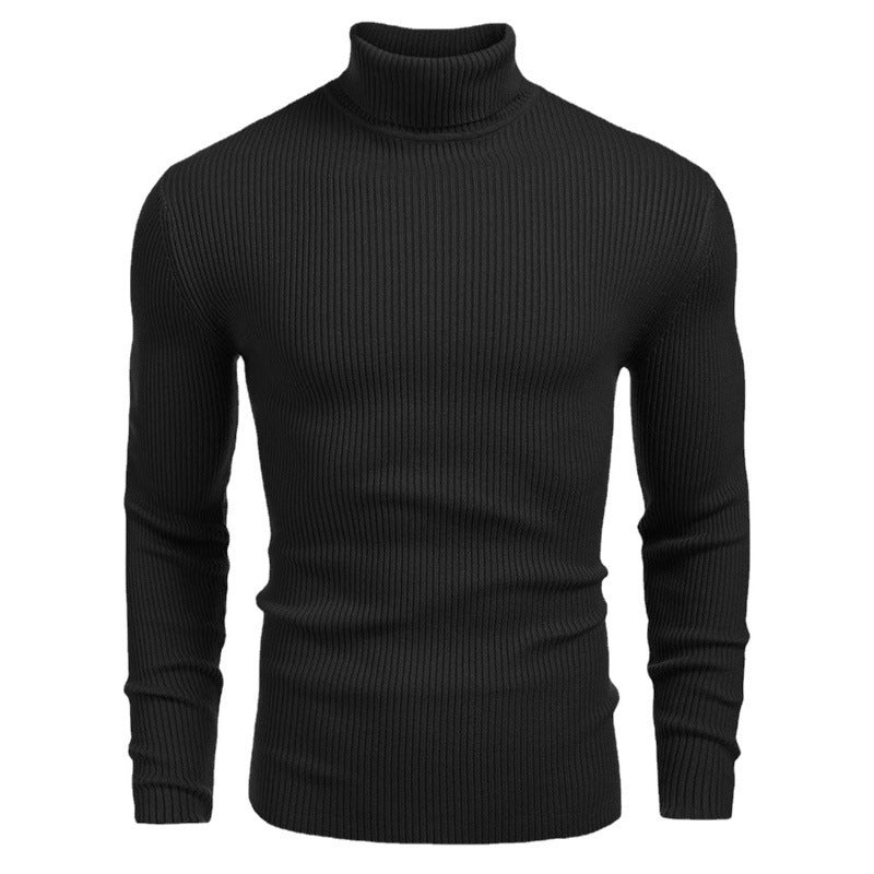 Autumn And Winter Men's Slim-fit High-neck Long-sleeved Sweater