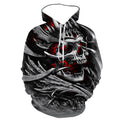 Sports Digital Printing 3D Skull Hooded Sweater